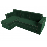 Угловой диван Принстон (велюр зелёный коричневый) - Изображение 4